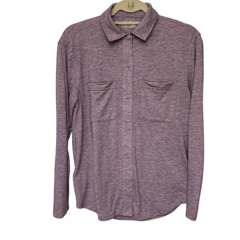 Eddie Bauer Button Down Shirt Long Sleeve Two Pocket Top‎ Womens XS